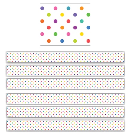Teacher Created Resources Colorful Dots Straight Border Trim, PK72 TCR8325